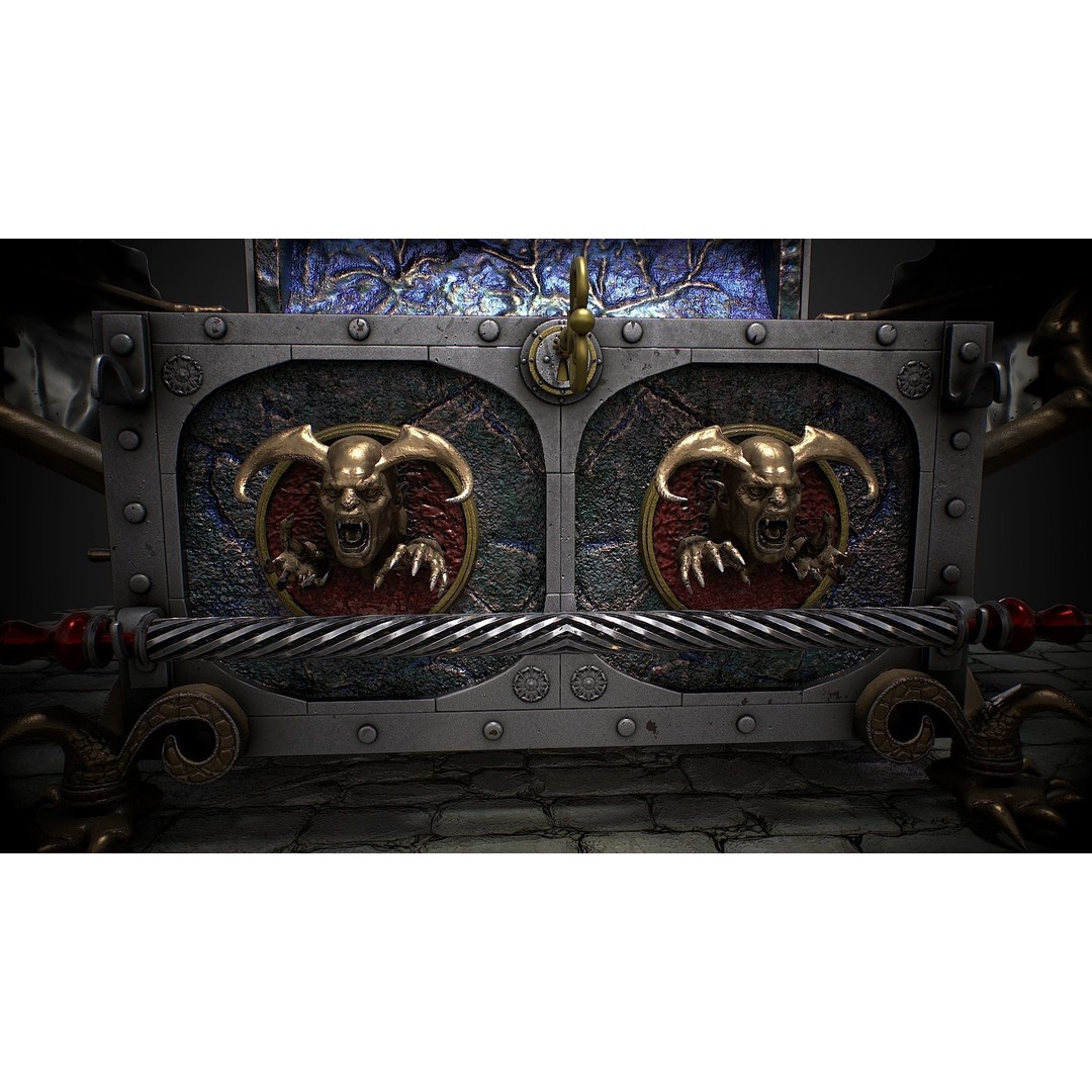 Chest Vampire 3D Model – Low Poly PBR Game Asset, FBX & OBJ - View 8