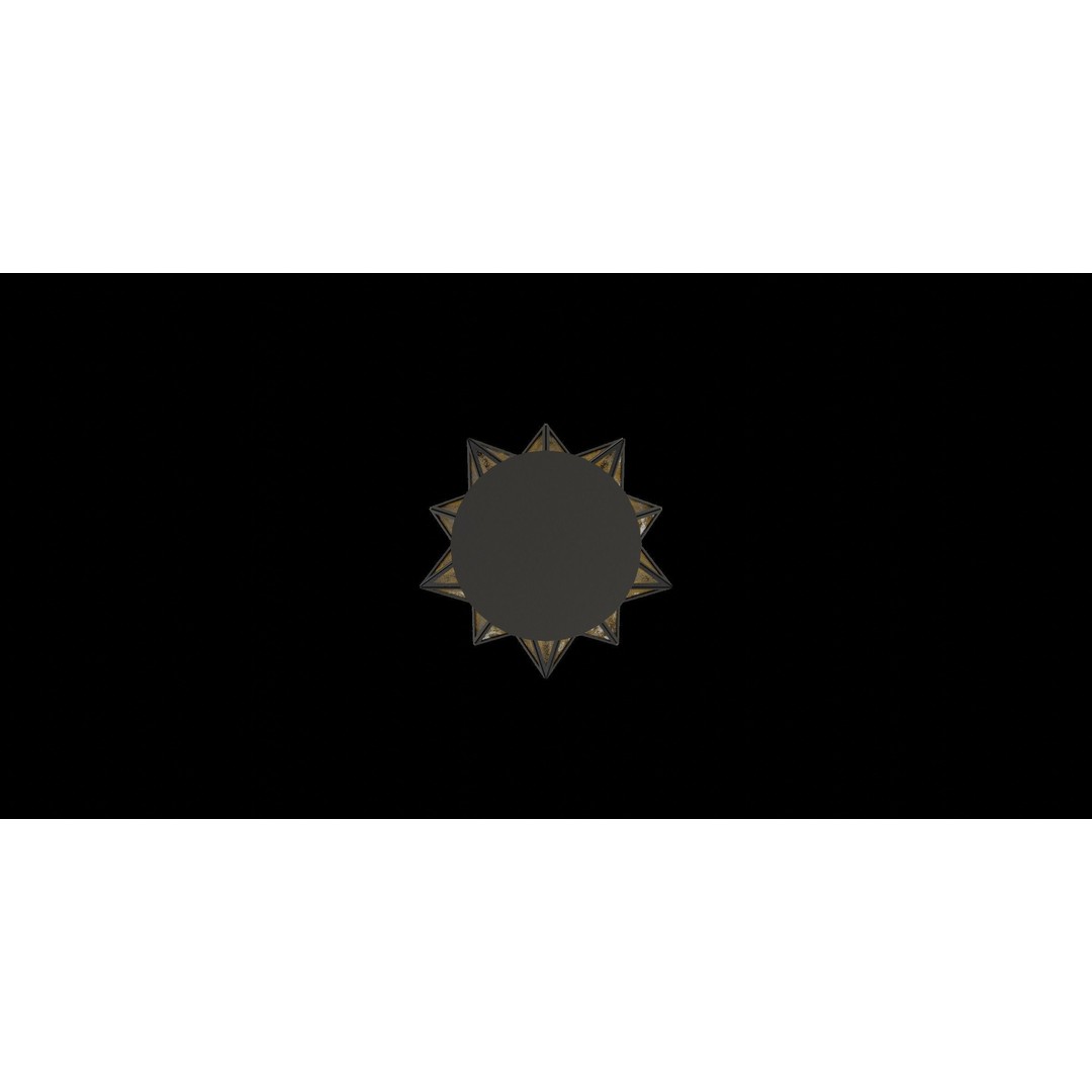 Stella Metal Pendant 3D Model – Low Poly Ceiling Lamp, FBX - View 7
