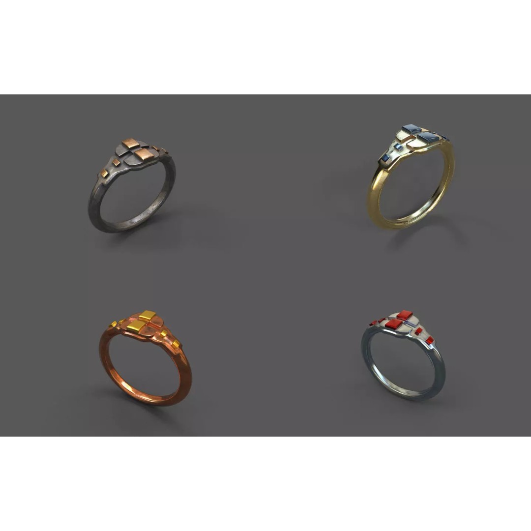 Generic Ring 3D Model – Low Poly PBR Asset, FBX Format - View 2