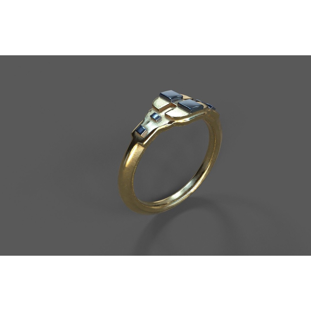 Generic Ring 3D Model – Low Poly PBR Asset, FBX Format - View 3
