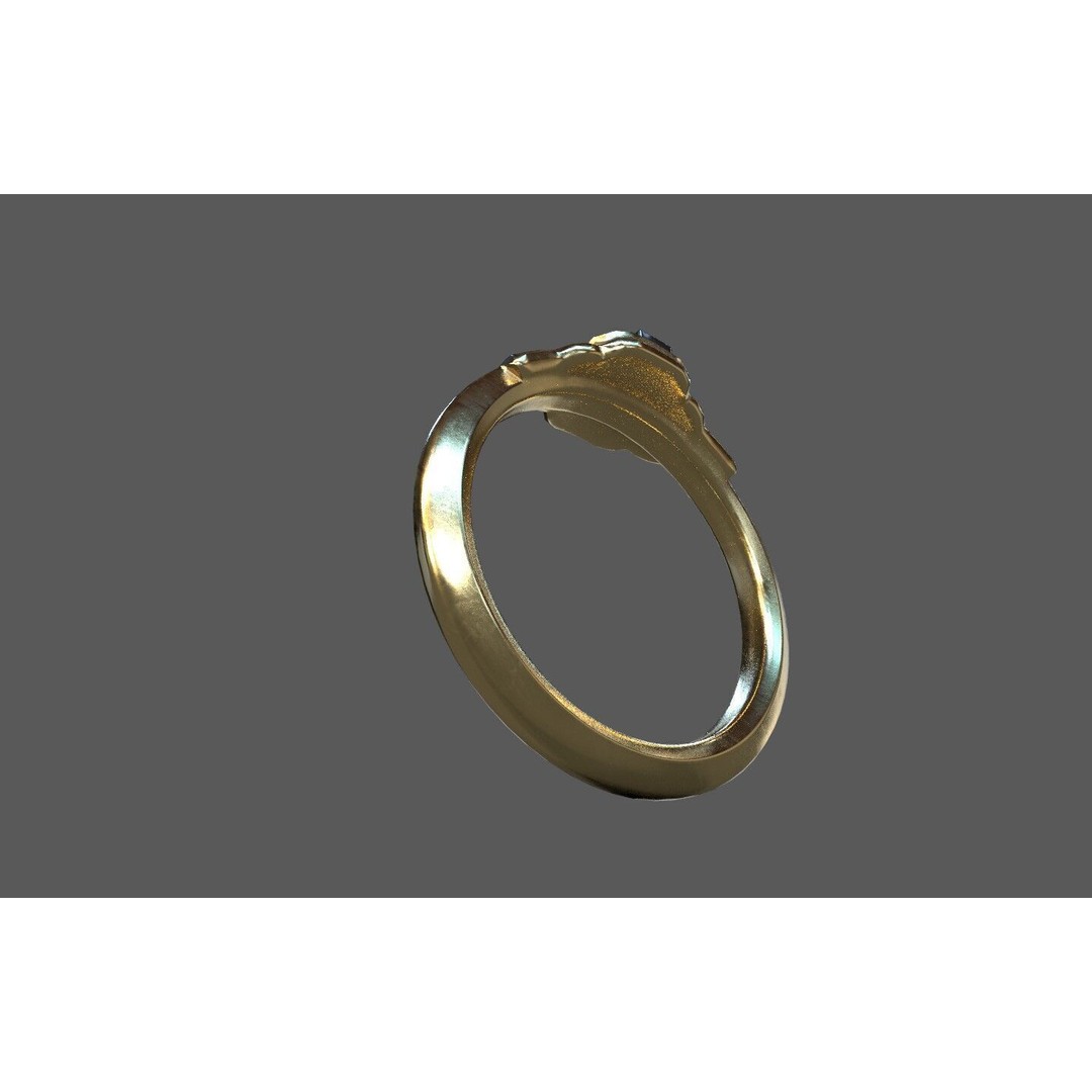 Generic Ring 3D Model – Low Poly PBR Asset, FBX Format - View 6