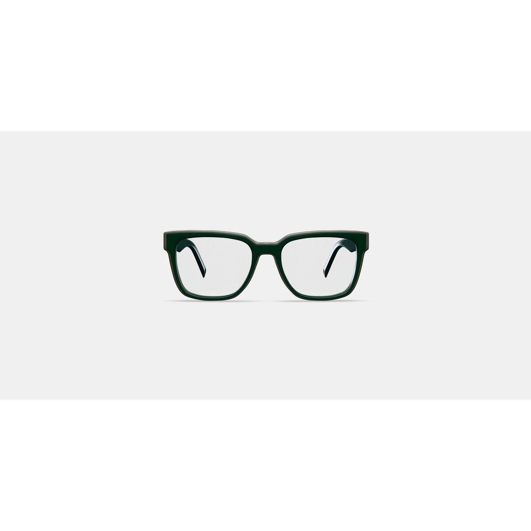 Cumberland Eyeglasses 3D Model – Forest Green & Sand, PBR Textures - View 11
