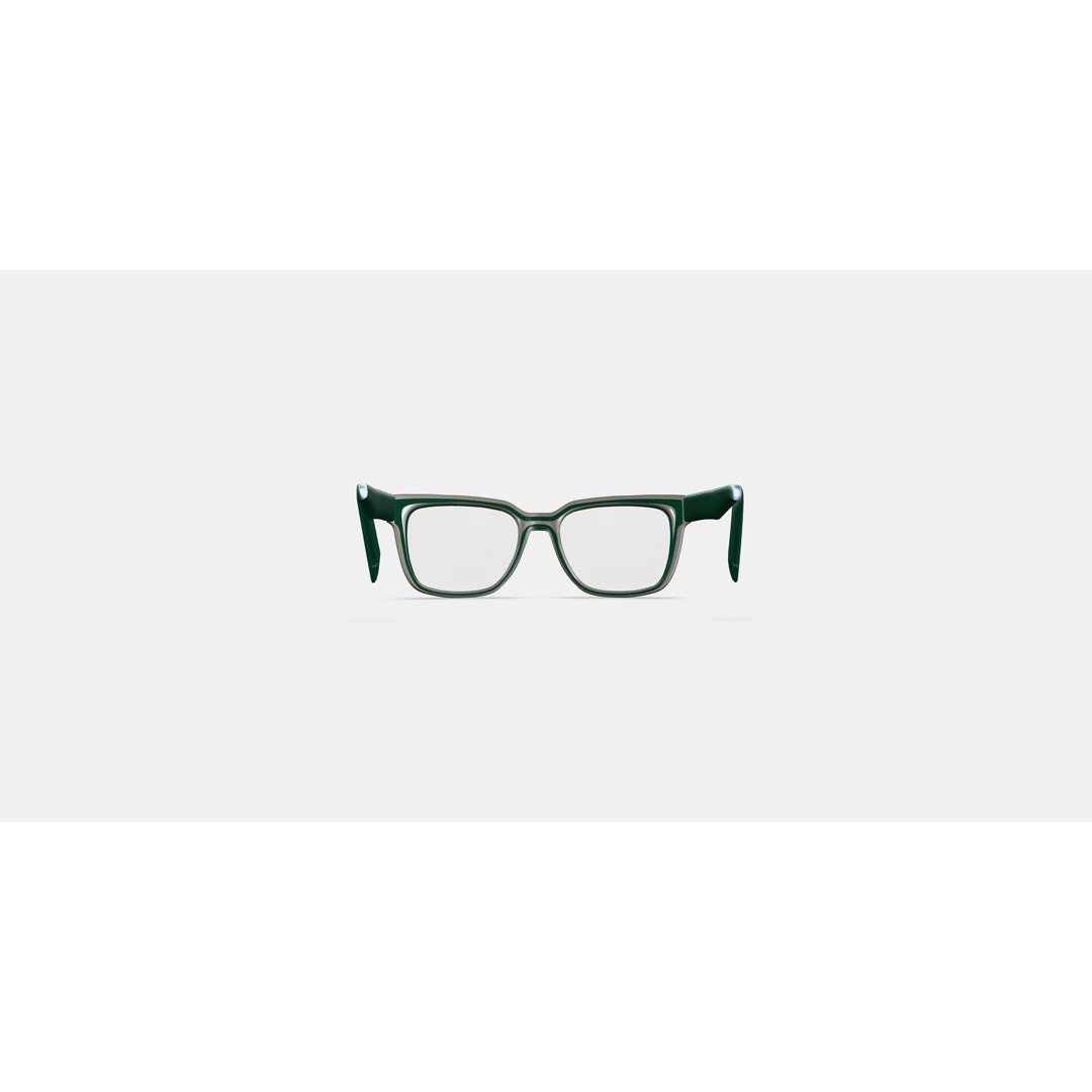Cumberland Eyeglasses 3D Model – Forest Green & Sand, PBR Textures - View 15