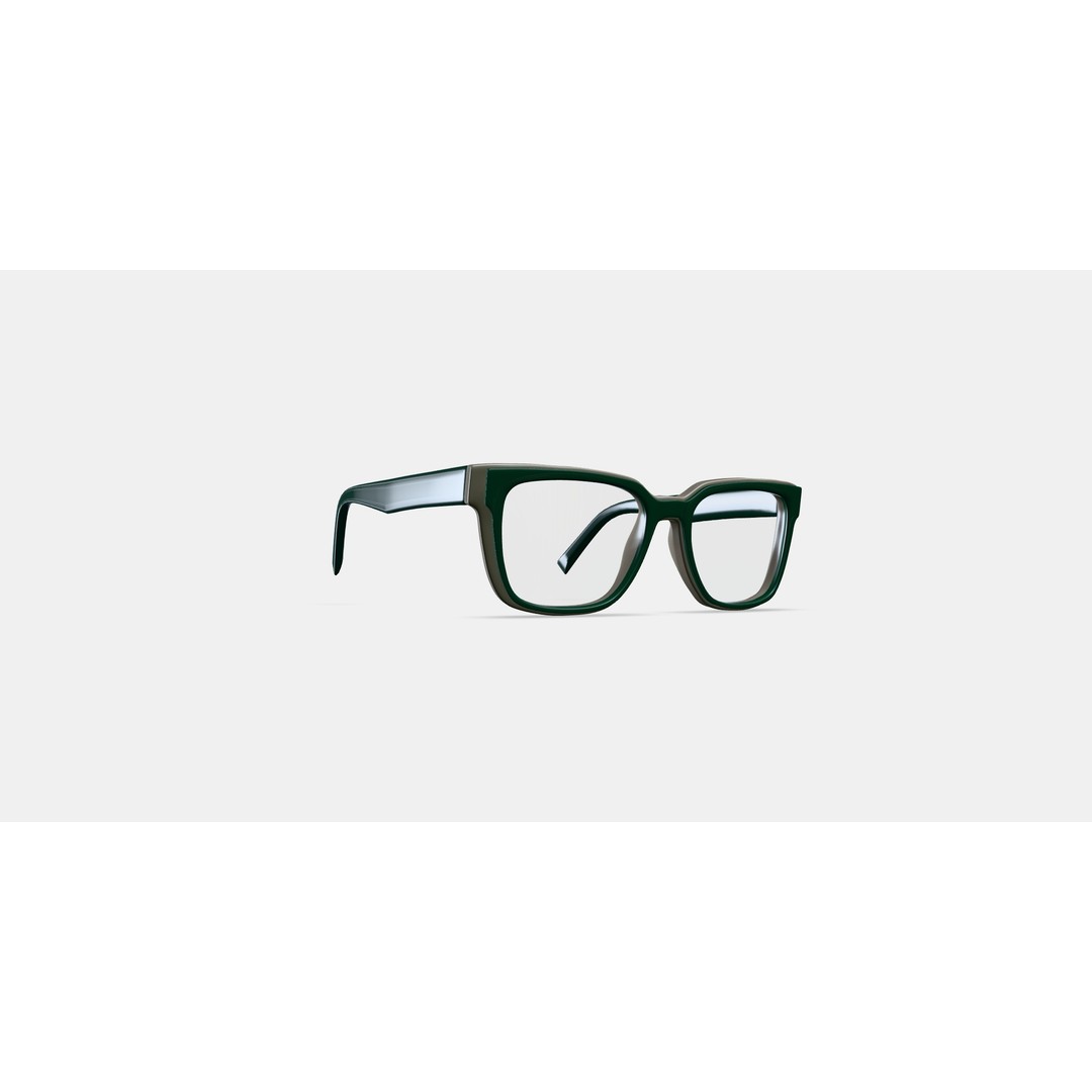 Cumberland Eyeglasses 3D Model – Forest Green & Sand, PBR Textures - View 3