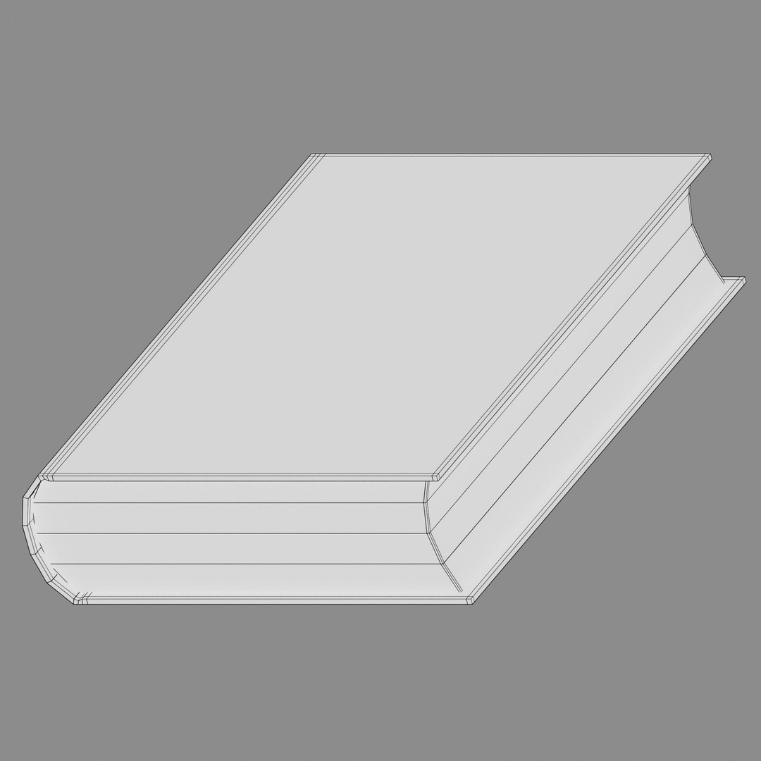 Ancient Books 3D Model – Low Poly Closed & Opened Versions, FBX, OBJ