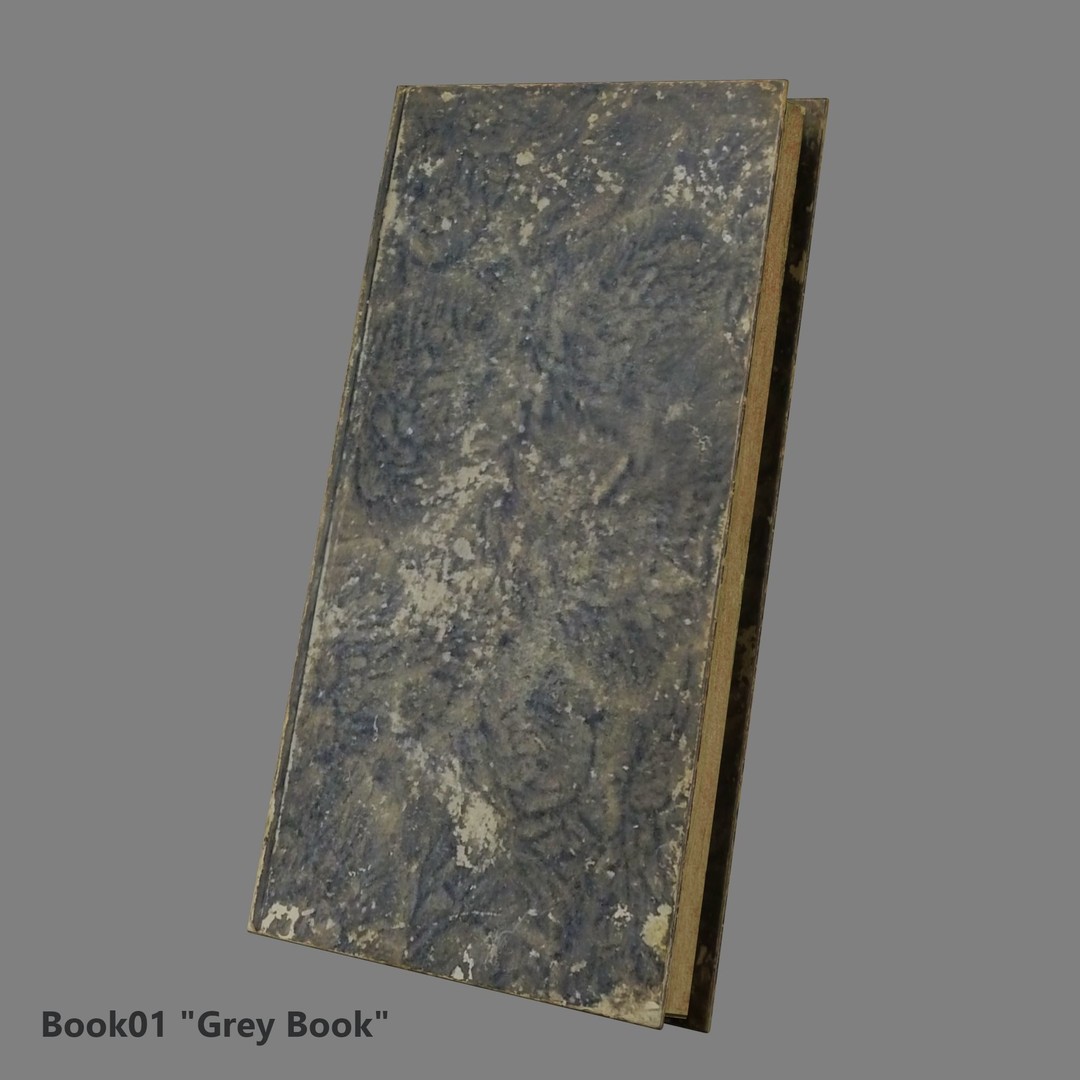 Ancient Books 3D Model – Low Poly Closed & Opened Versions, FBX, OBJ - View 5