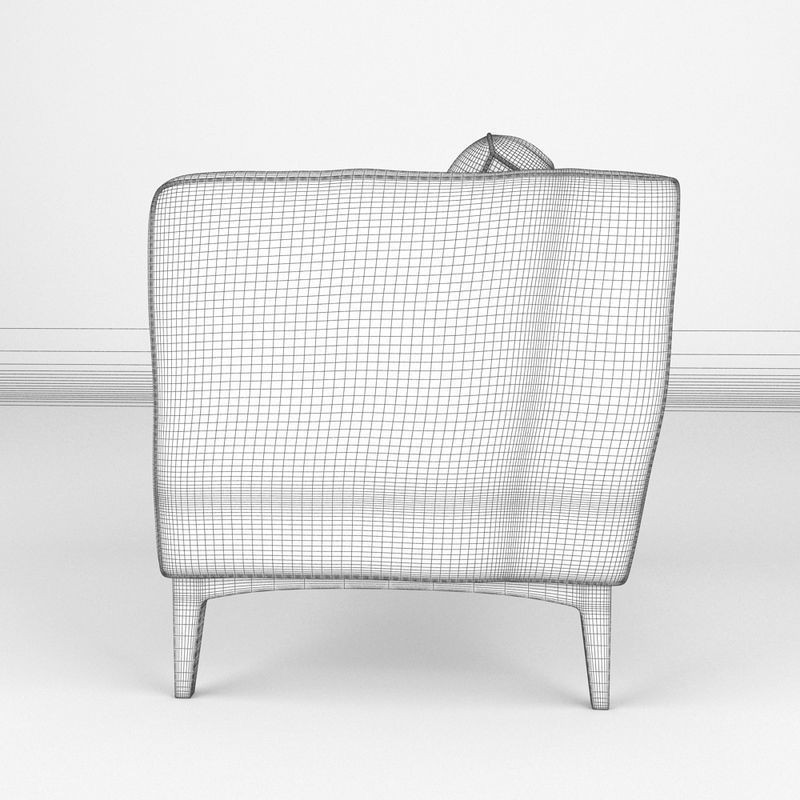Armchair 003 3D Model – High-Res Lounge Chair with PBR Textures, FBX, OBJ