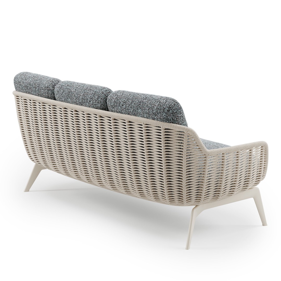 Belt Cord Sofa 3D Model – Woven Outdoor Furniture, FBX - View 5