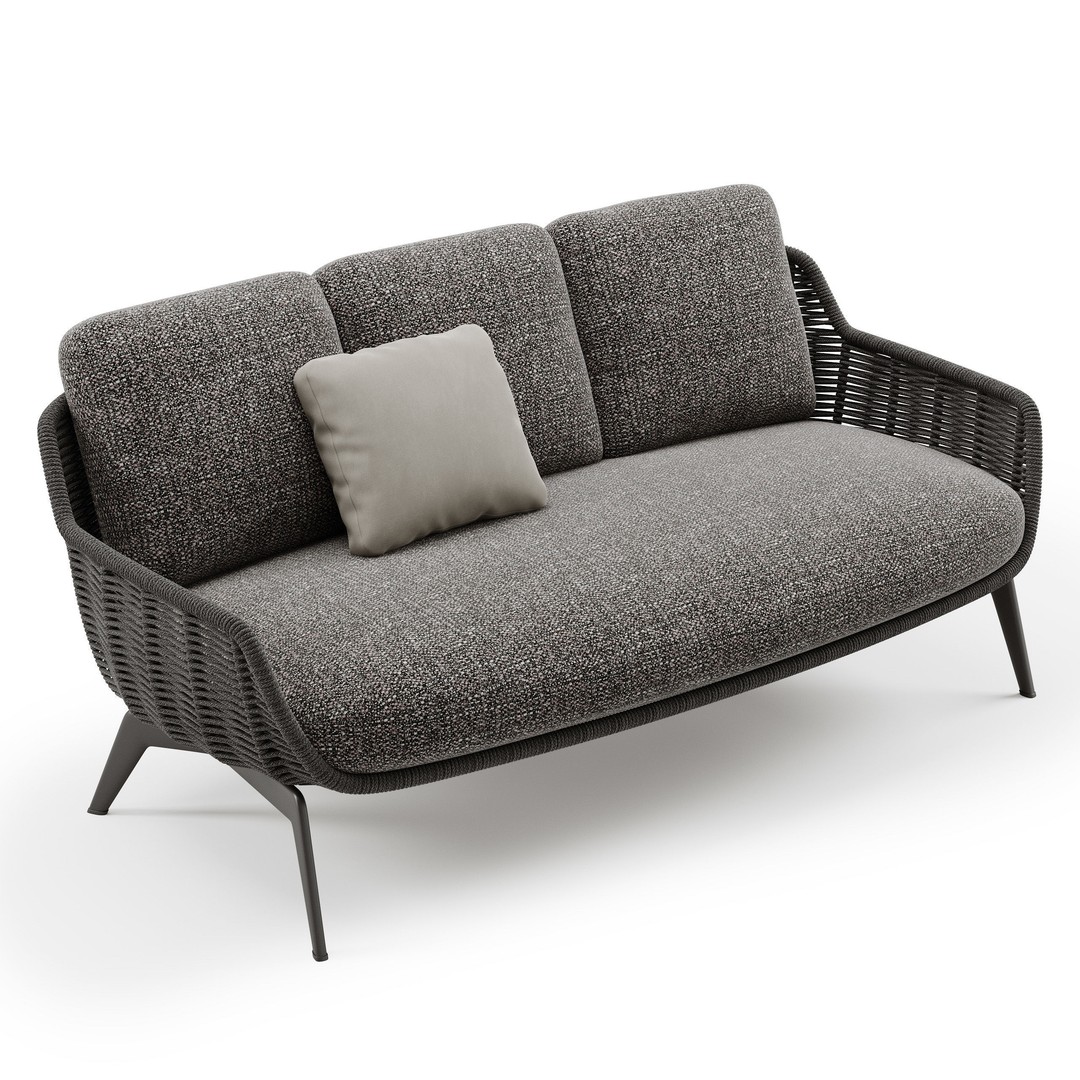 Belt Cord Sofa 3D Model – Woven Outdoor Furniture, FBX - View 6