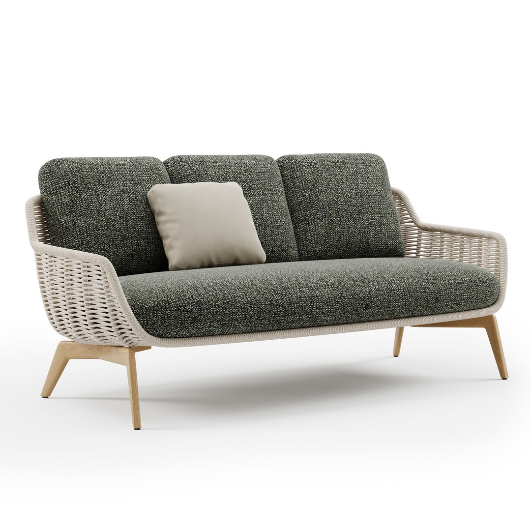 Belt Cord Sofa 3D Model – Woven Outdoor Furniture, FBX - View 7