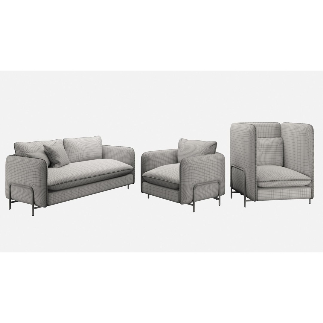 Koskela Jacob Armchair 3D Model – High Poly Sofa with PBR Textures, FBX - View 11