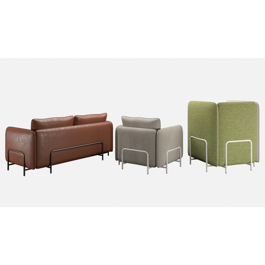 Koskela Jacob Armchair 3D Model – High Poly Sofa with PBR Textures, FBX - View 3