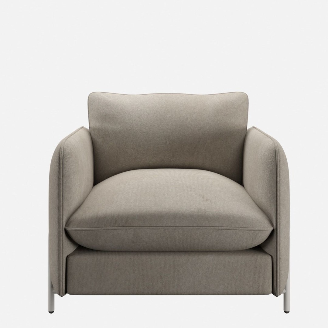 Koskela Jacob Armchair 3D Model – High Poly Sofa with PBR Textures, FBX - View 6