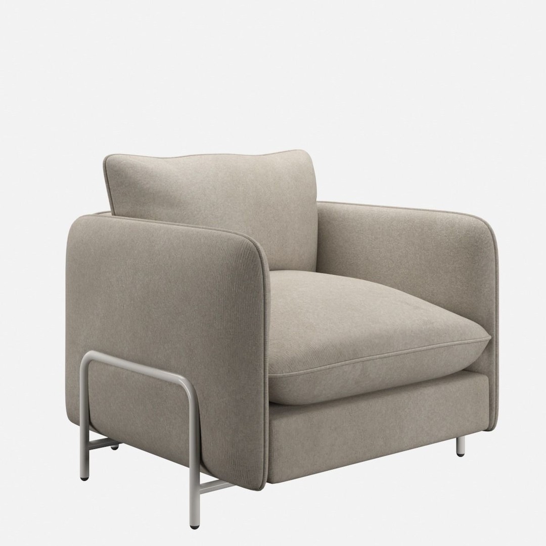 Koskela Jacob Armchair 3D Model – High Poly Sofa with PBR Textures, FBX - View 7
