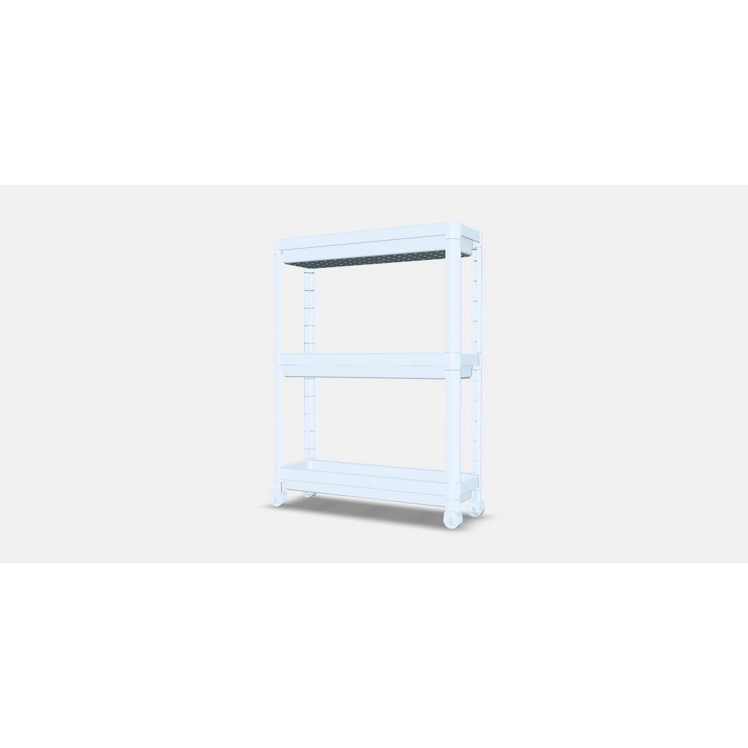 VESKEN Trolley 1 3D Model – Modern Storage Organizer, FBX - View 6