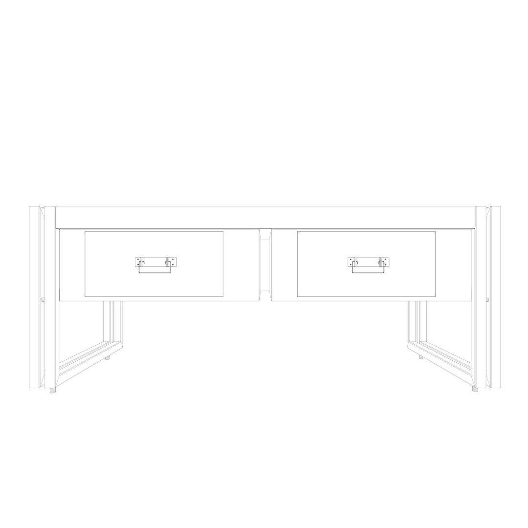 Loft Coffee Table 3D Model – Low Poly Furniture Asset, FBX, Blender - View 9
