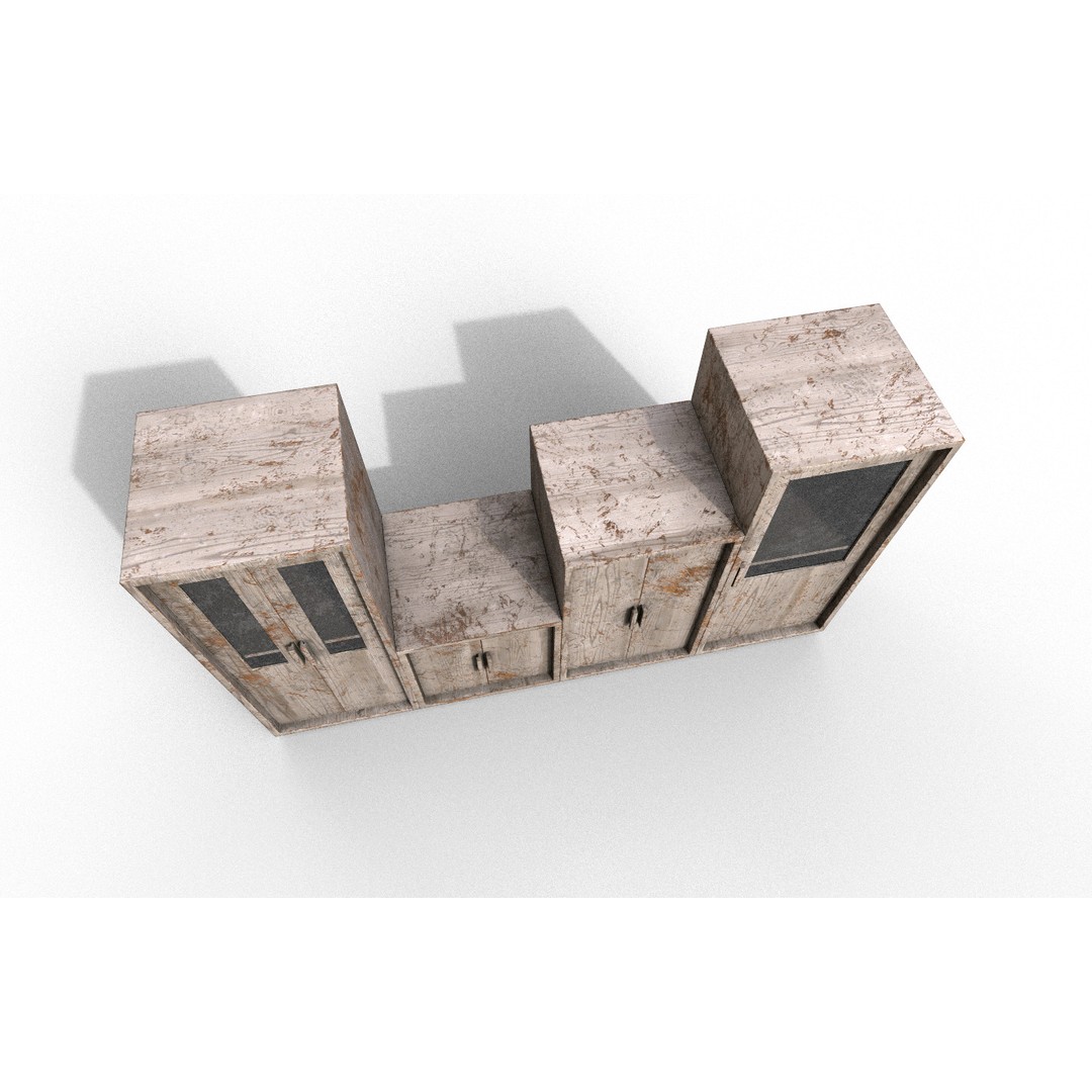 Old Modern Furniture 3D Model – Low Poly PBR Asset for Games & Archviz