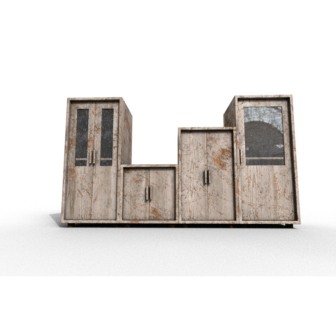 Old Modern Furniture 3D Model – Low Poly PBR Asset for Games & Archviz - View 11