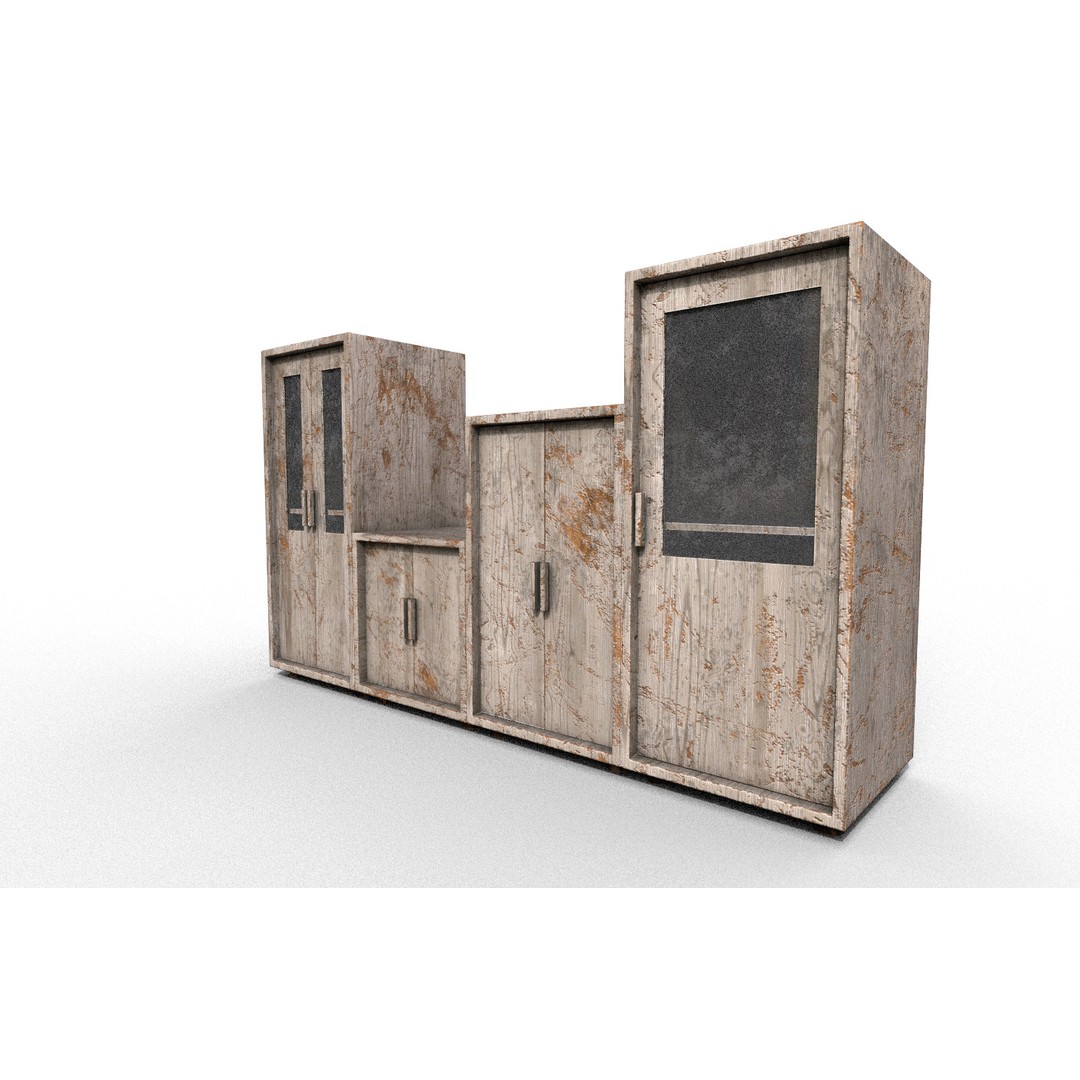 Old Modern Furniture 3D Model – Low Poly PBR Asset for Games & Archviz - View 16