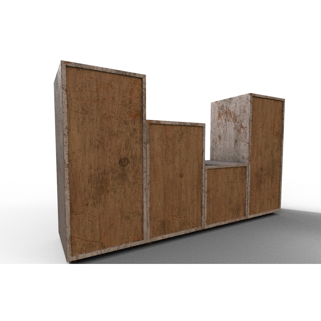 Old Modern Furniture 3D Model – Low Poly PBR Asset for Games & Archviz - View 21