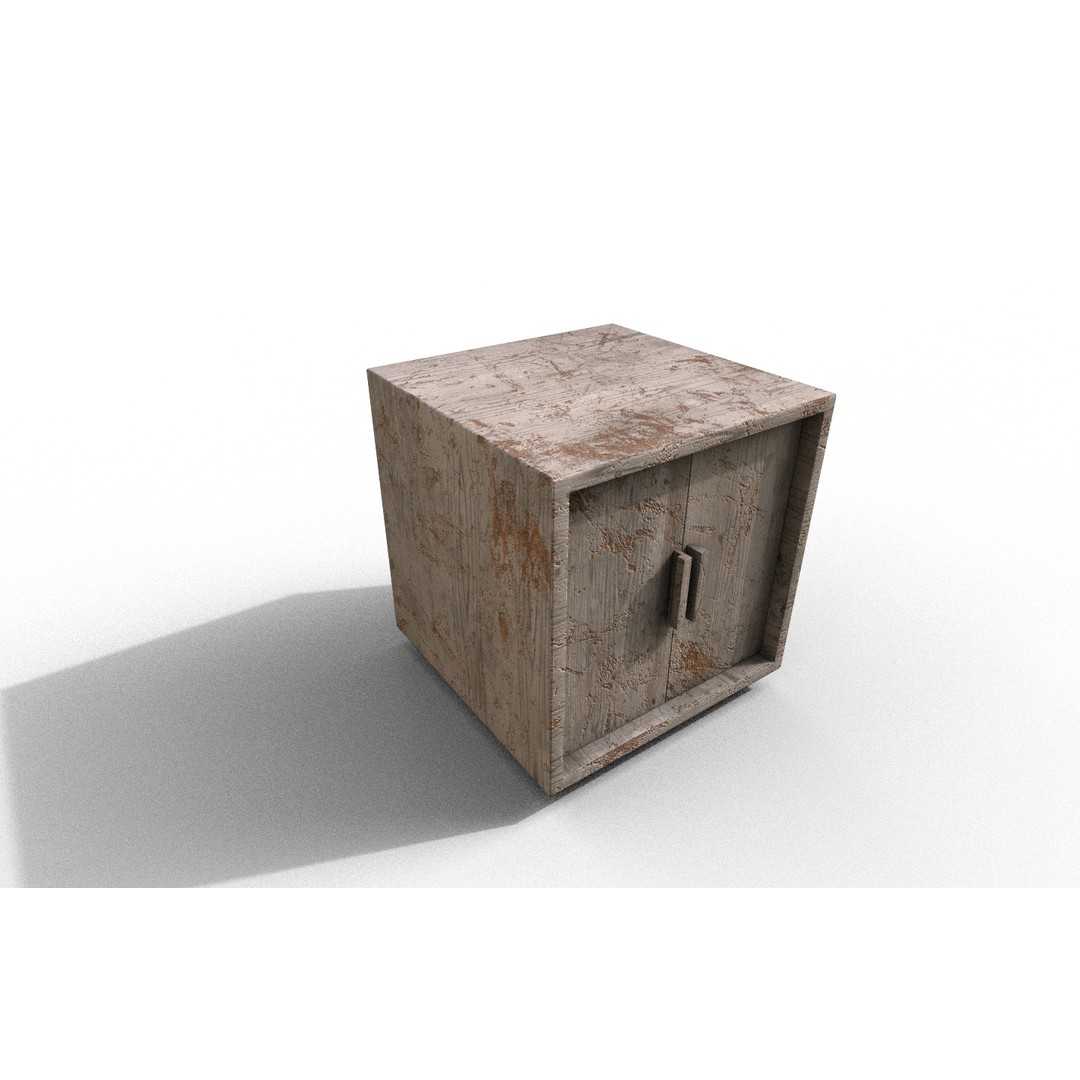 Old Modern Furniture 3D Model – Low Poly PBR Asset for Games & Archviz - View 3