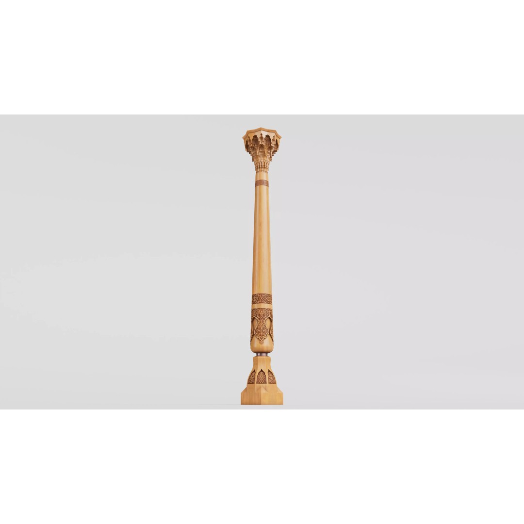 Eastern Column 3D Model – High Poly Architectural Decoration, FBX, OBJ - View 10