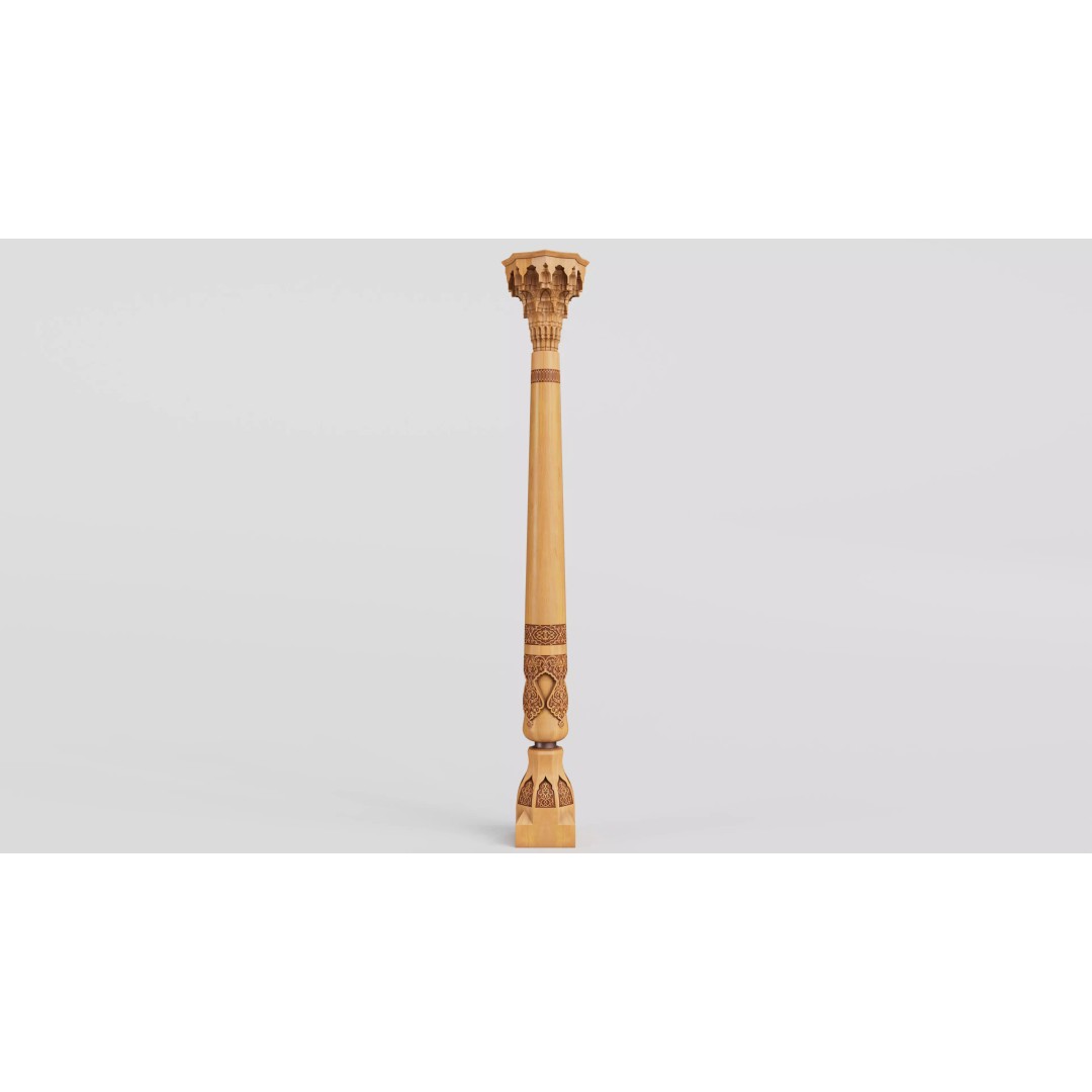 Eastern Column 3D Model – High Poly Architectural Decoration, FBX, OBJ - View 4