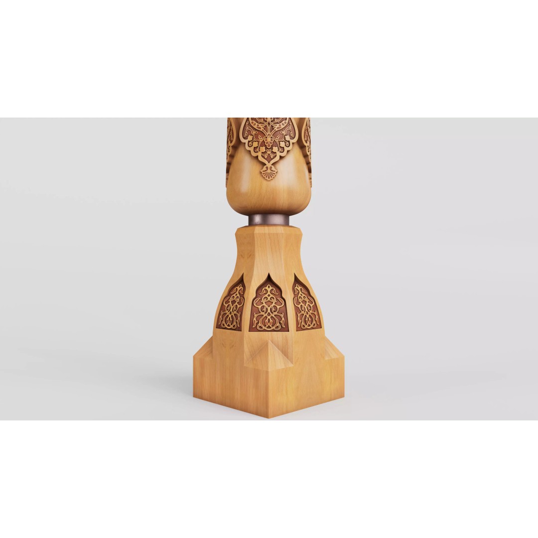 Eastern Column 3D Model – High Poly Architectural Decoration, FBX, OBJ - View 8