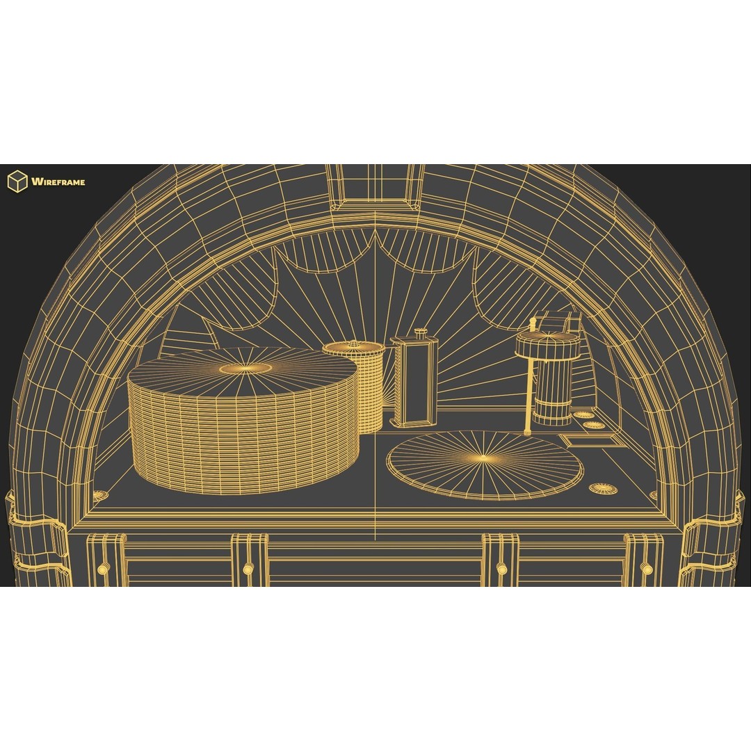 Retro Jukebox 3D Model – Low Poly Game-Ready Asset, FBX & OBJ - View 10