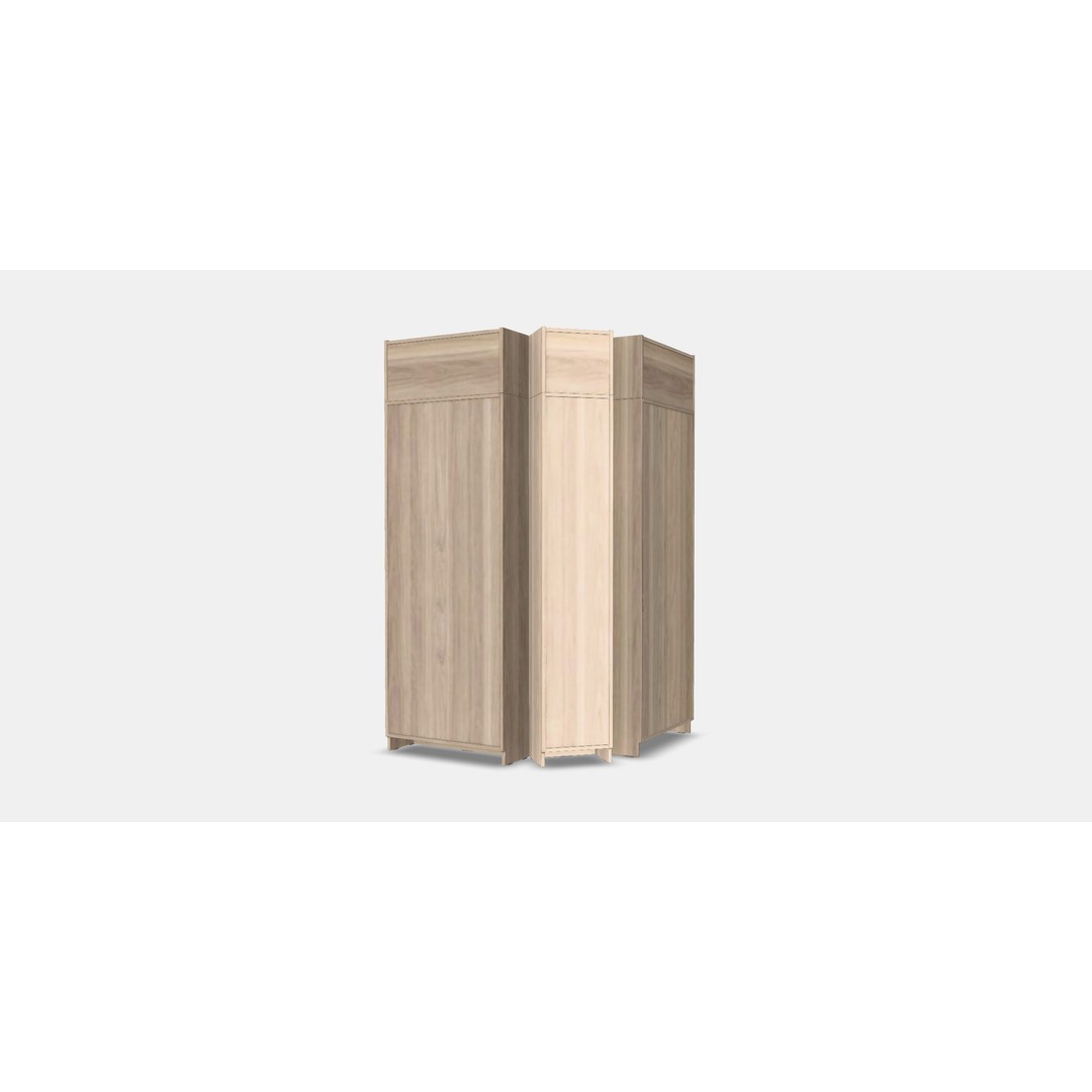 BILLY Bookcase 3D Model – Low Poly Corner Combination with PBR Textures - View 5