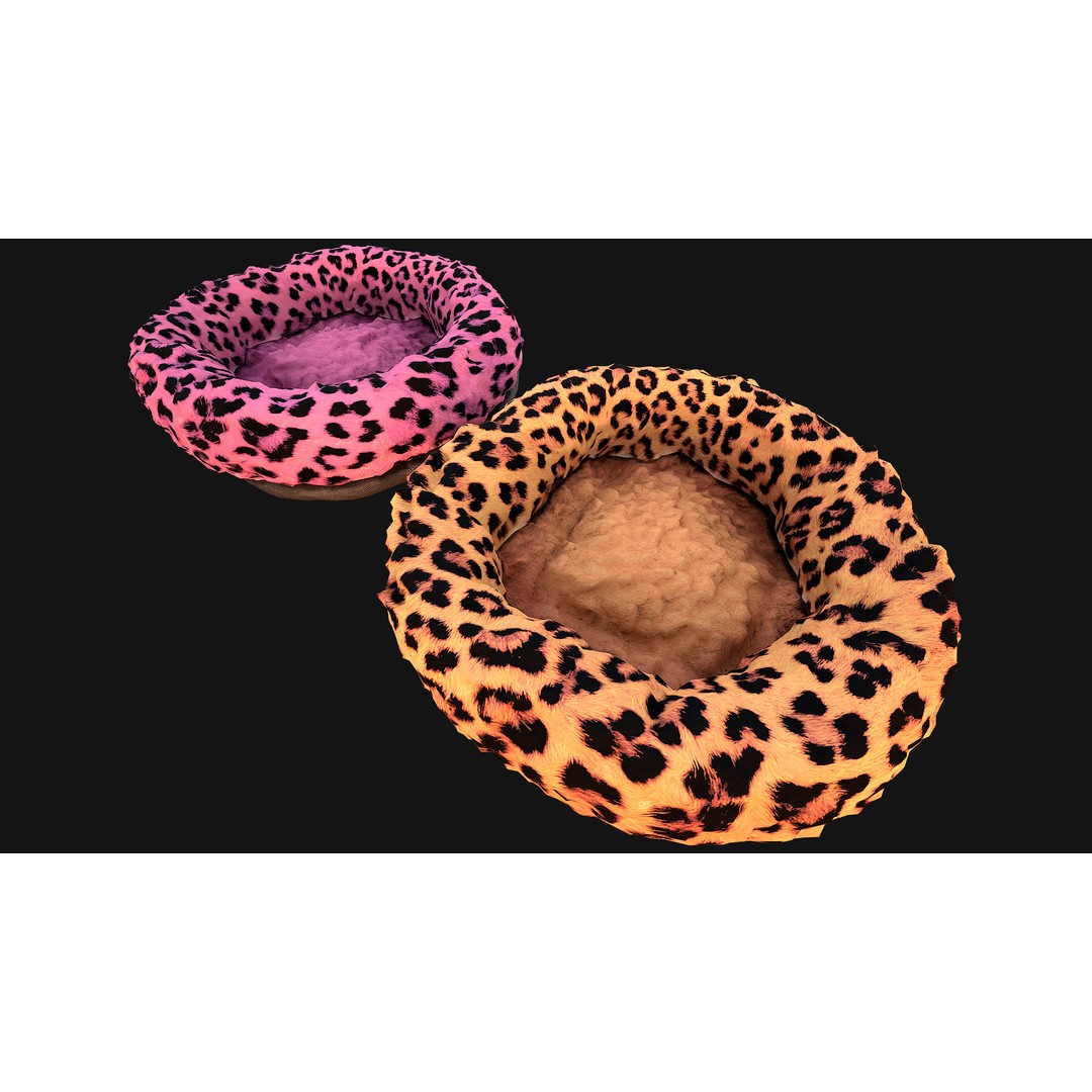 Stylized Pet Bed 3D Model – Low Poly Game Asset, PBR Textures, FBX - View 12