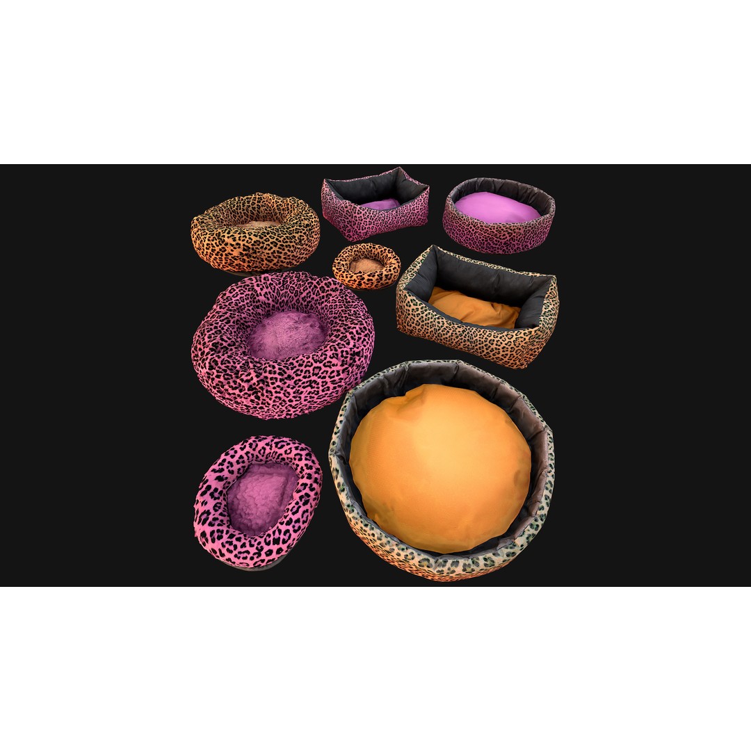Stylized Pet Bed 3D Model – Low Poly Game Asset, PBR Textures, FBX - View 13