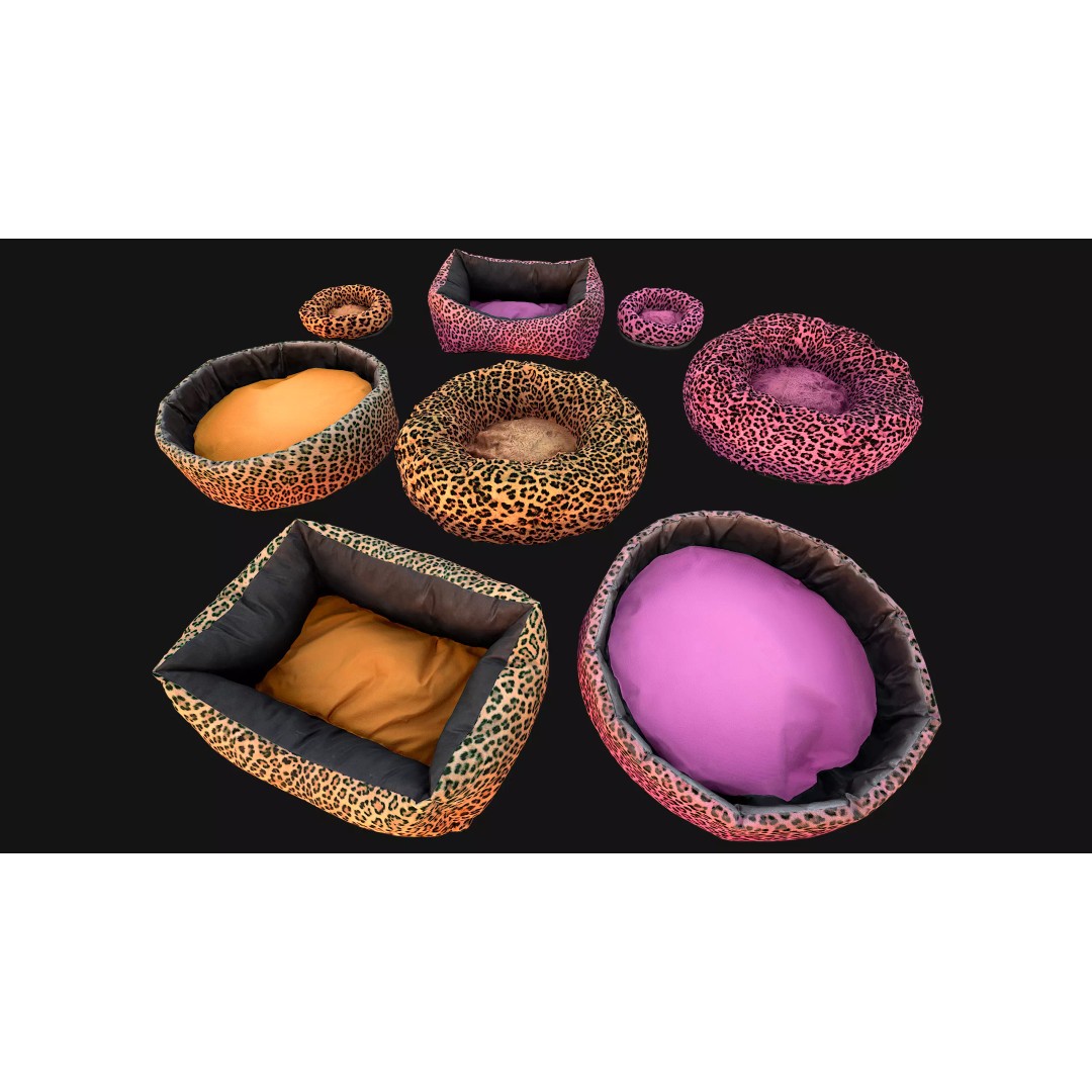 Stylized Pet Bed 3D Model – Low Poly Game Asset, PBR Textures, FBX - View 2