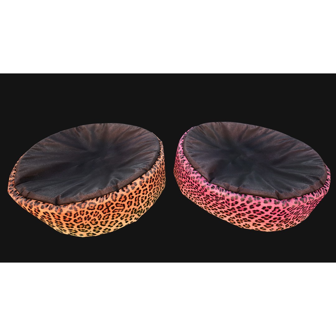 Stylized Pet Bed 3D Model – Low Poly Game Asset, PBR Textures, FBX - View 20