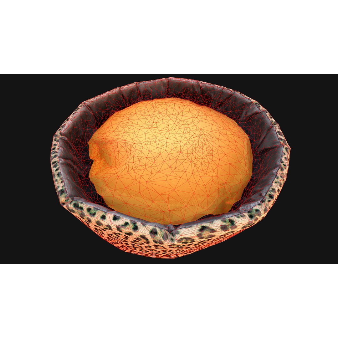 Stylized Pet Bed 3D Model – Low Poly Game Asset, PBR Textures, FBX - View 21