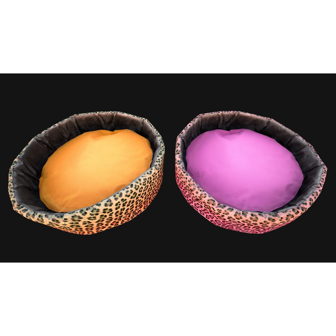 Stylized Pet Bed 3D Model – Low Poly Game Asset, PBR Textures, FBX - View 22
