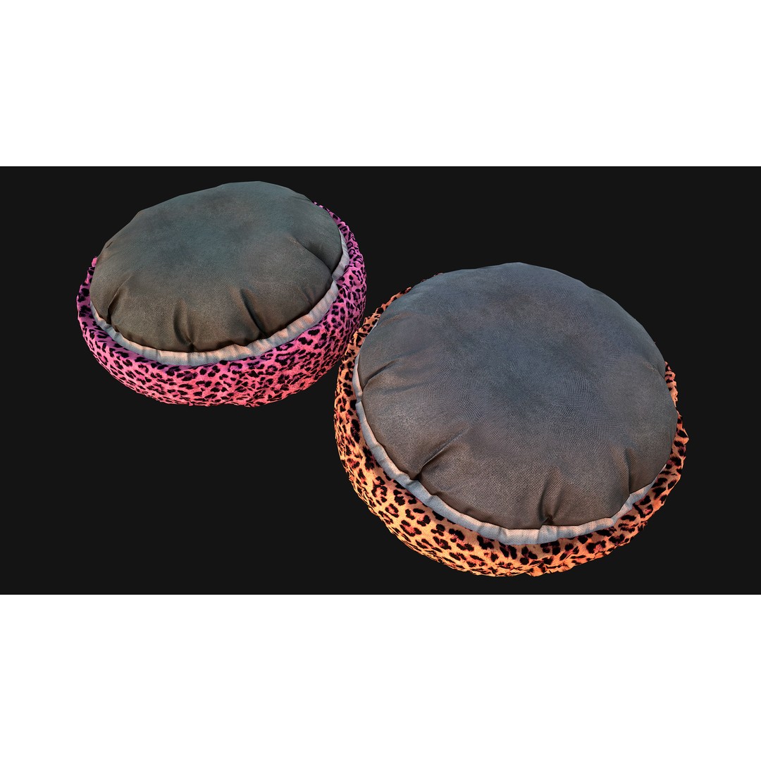 Stylized Pet Bed 3D Model – Low Poly Game Asset, PBR Textures, FBX - View 35