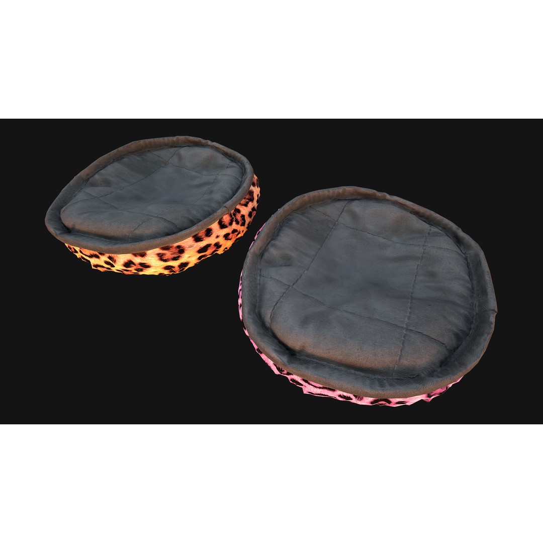 Stylized Pet Bed 3D Model – Low Poly Game Asset, PBR Textures, FBX - View 40