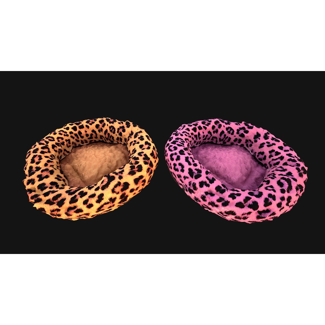 Stylized Pet Bed 3D Model – Low Poly Game Asset, PBR Textures, FBX - View 42