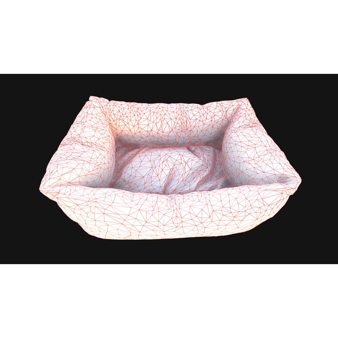 Stylized Pet Bed 3D Model – Low Poly Game Asset, PBR Textures, FBX - View 45