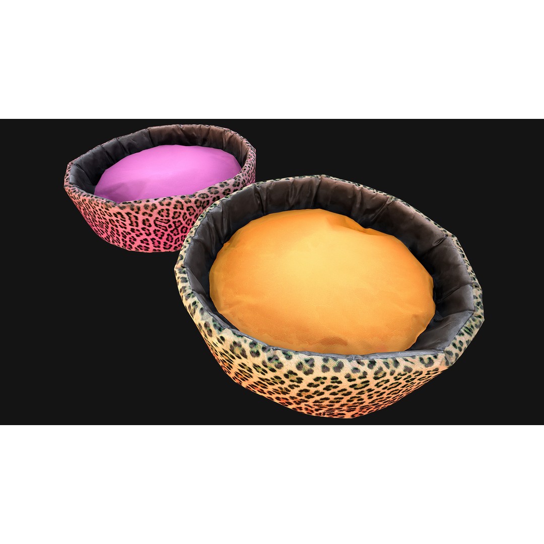 Stylized Pet Bed 3D Model – Low Poly Game Asset, PBR Textures, FBX - View 6