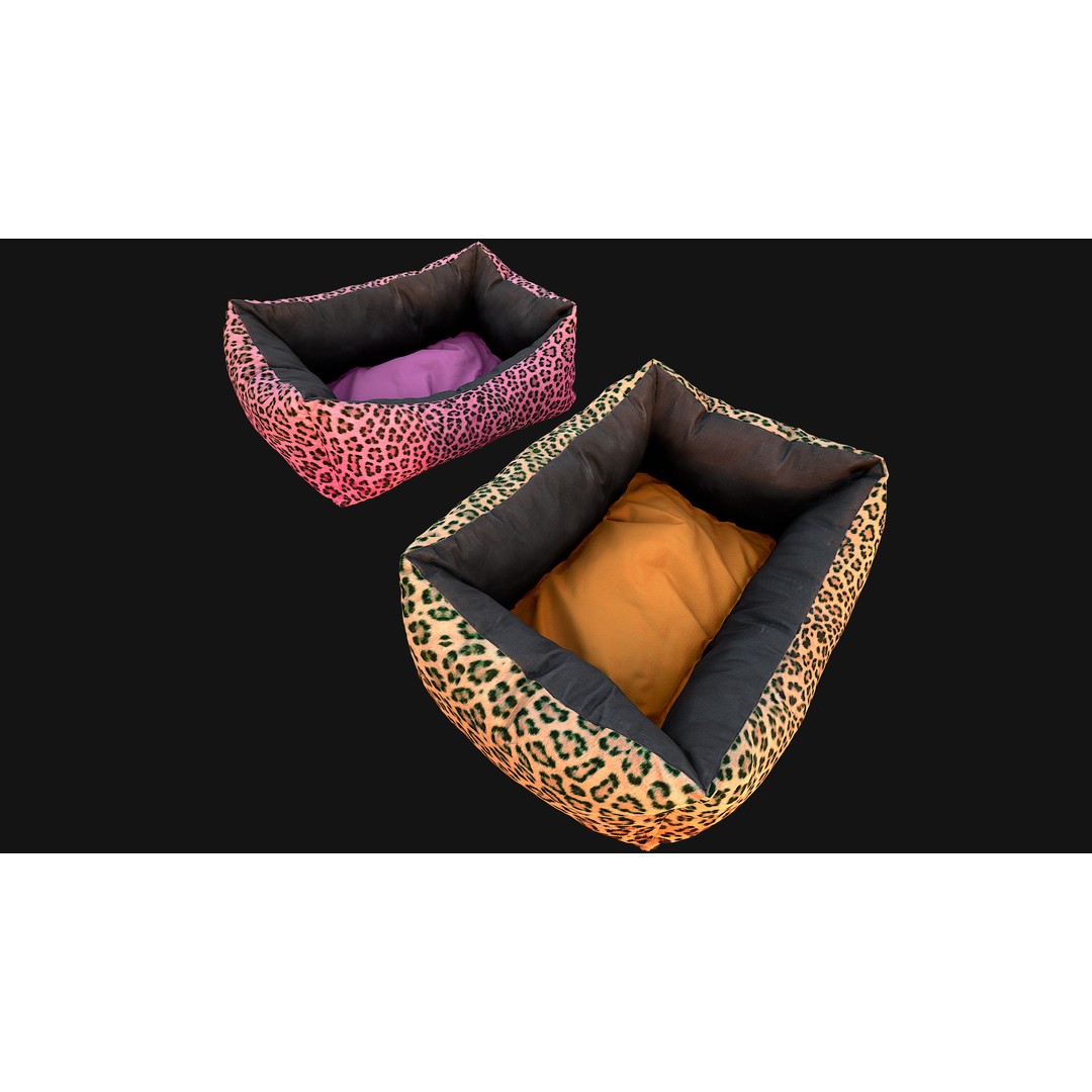 Stylized Pet Bed 3D Model – Low Poly Game Asset, PBR Textures, FBX - View 8