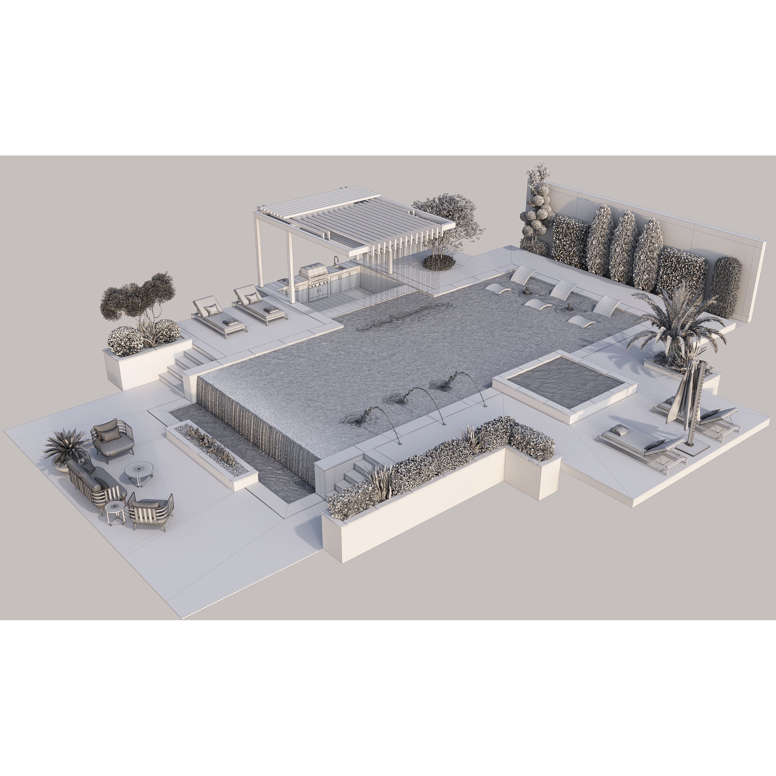 Swimming Pool - Game-Ready 3D Model