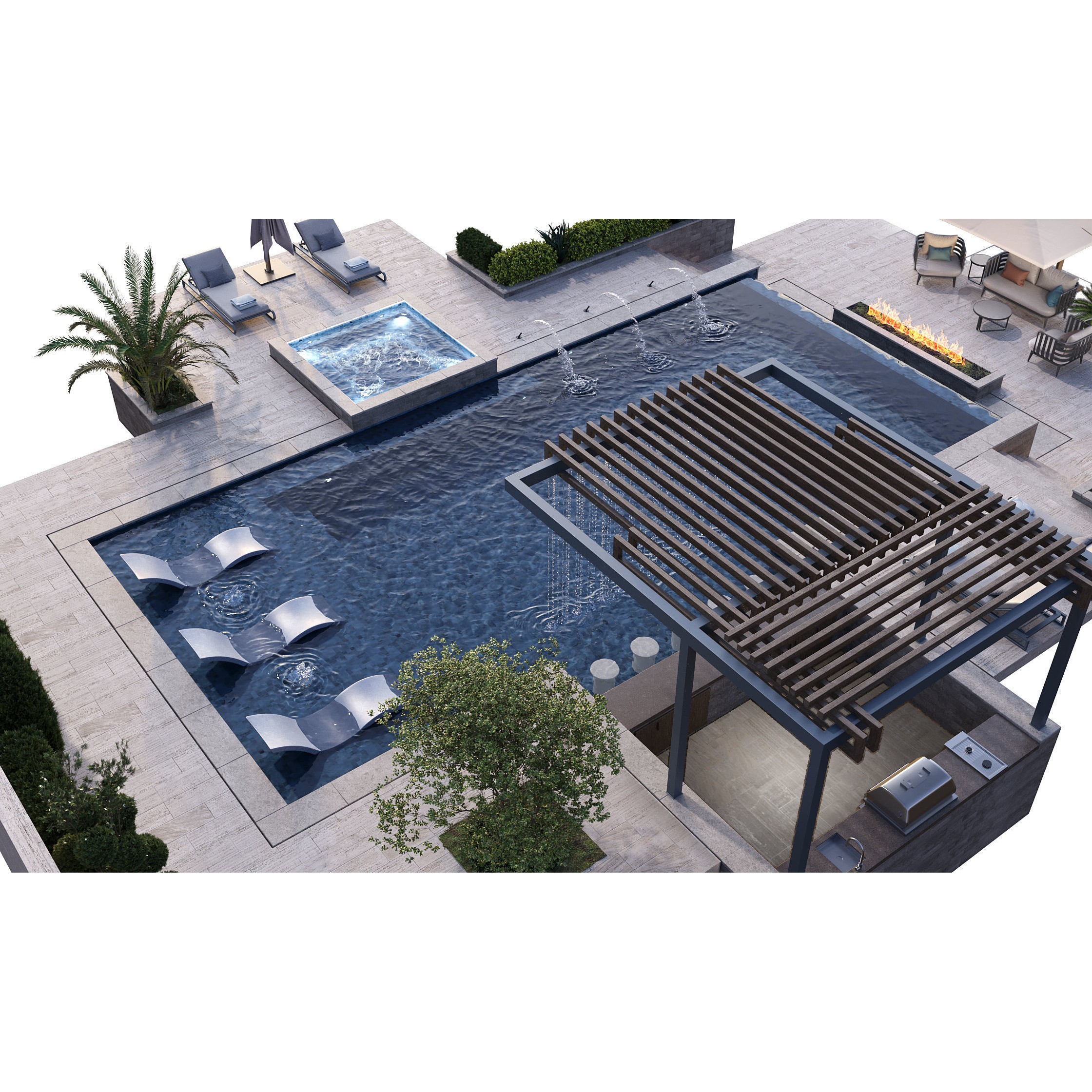 Swimming Pool - Game-Ready 3D Model - View 14