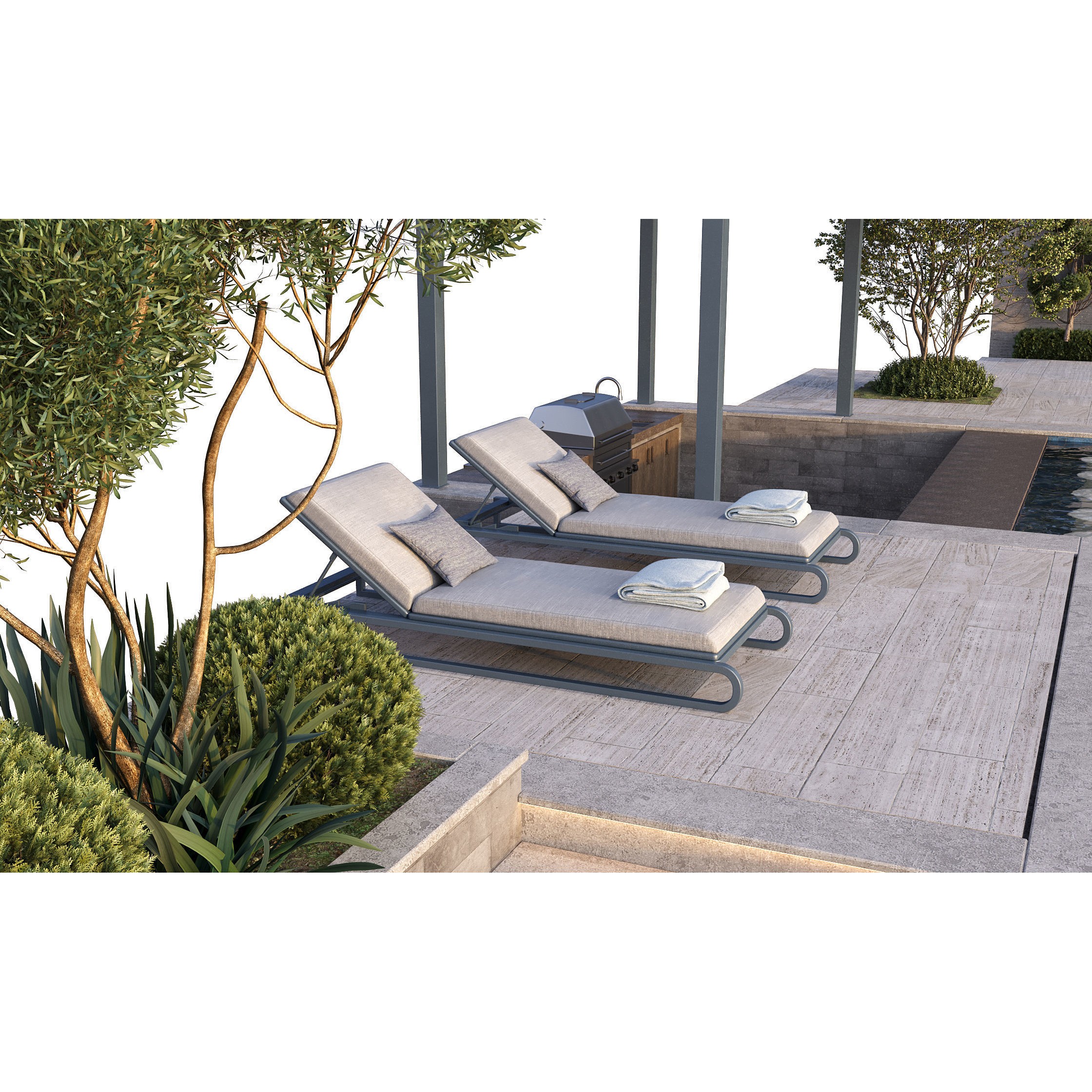 Swimming Pool - Game-Ready 3D Model - View 20