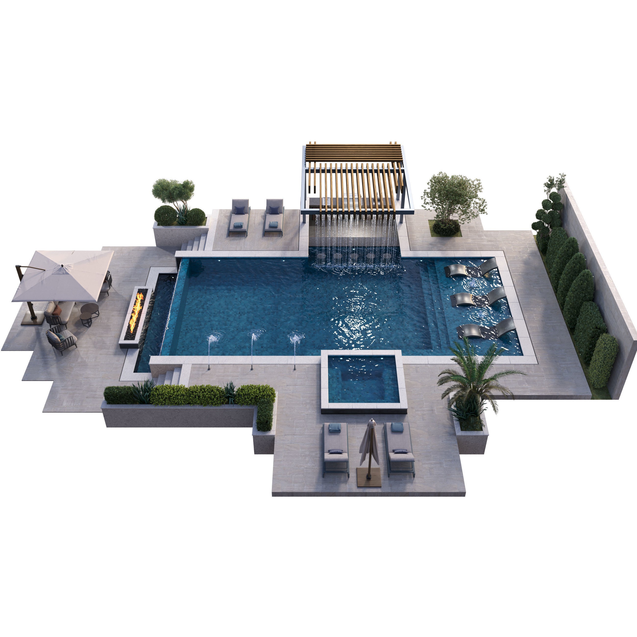 Swimming Pool - Game-Ready 3D Model - View 22