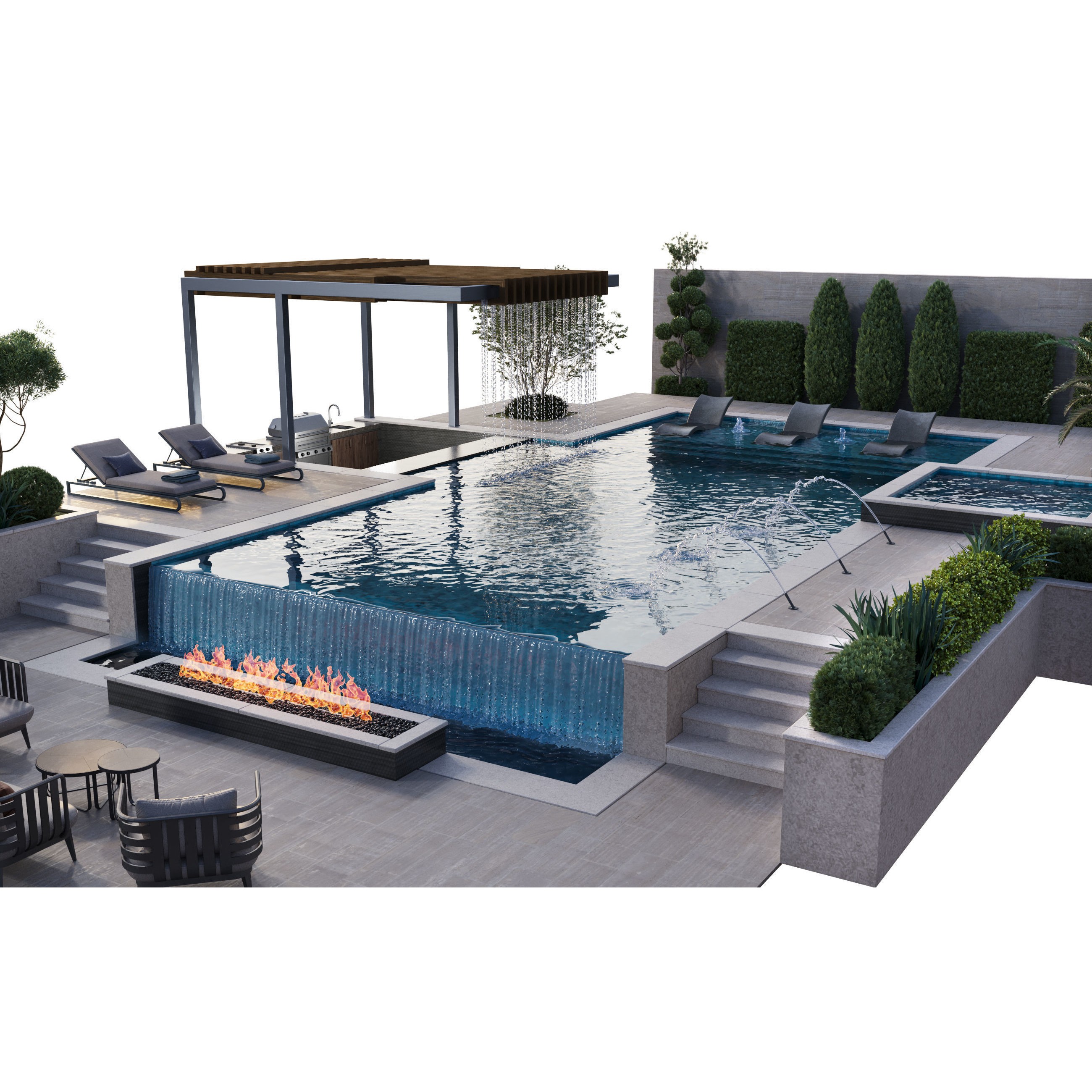 Swimming Pool - Game-Ready 3D Model - View 5