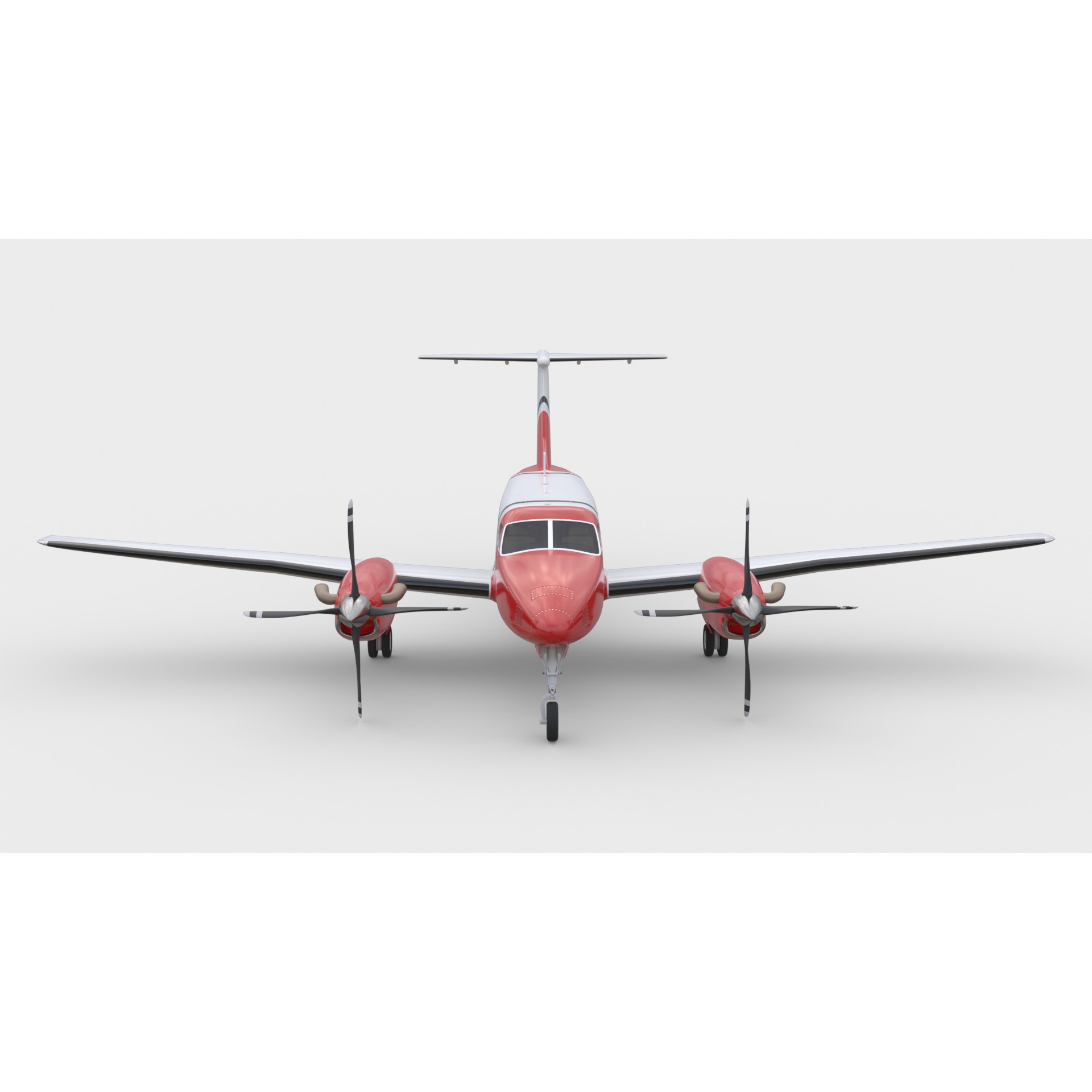 Beechcraft King Air 200 - Game-Ready 3D Model - View 10