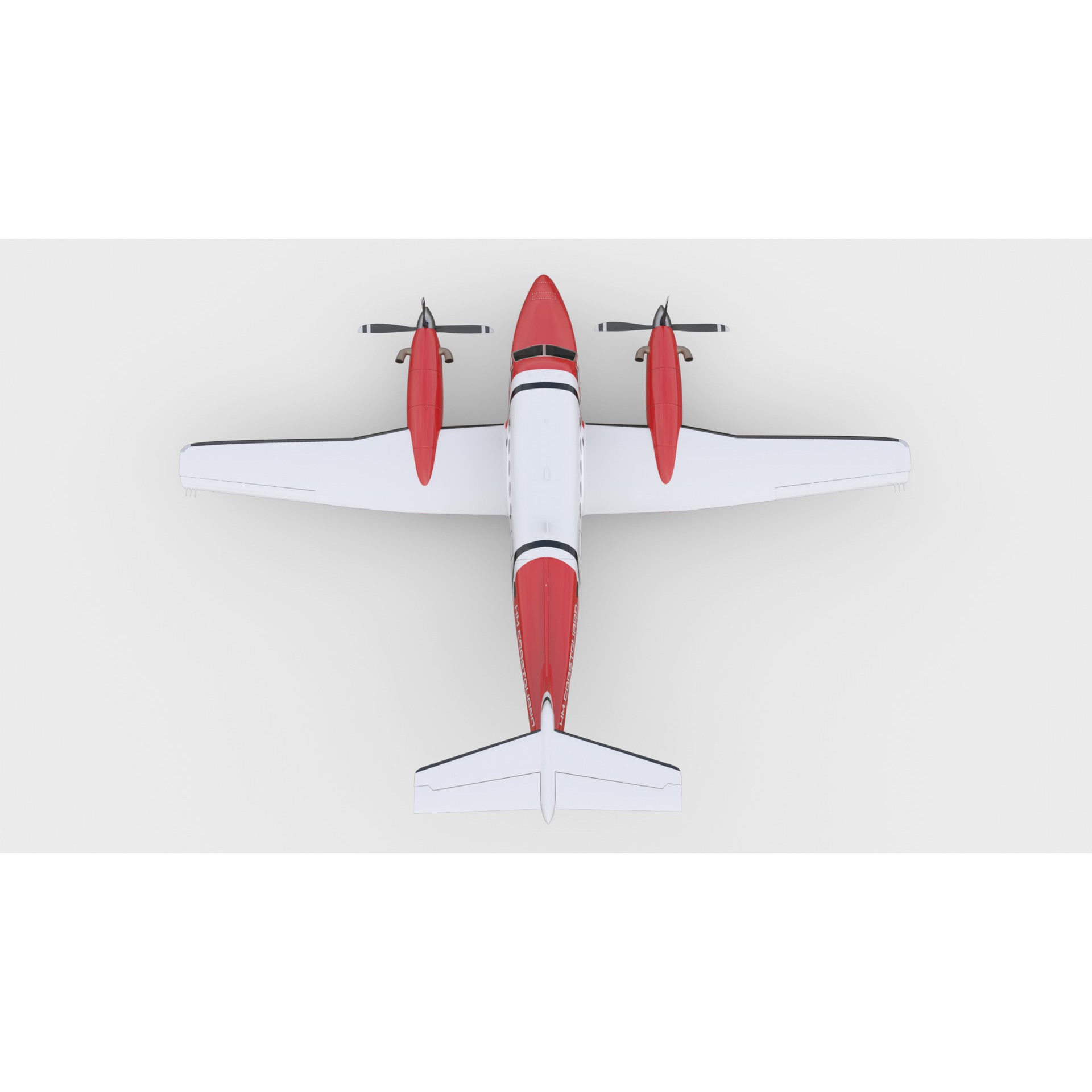 Beechcraft King Air 200 - Game-Ready 3D Model - View 12