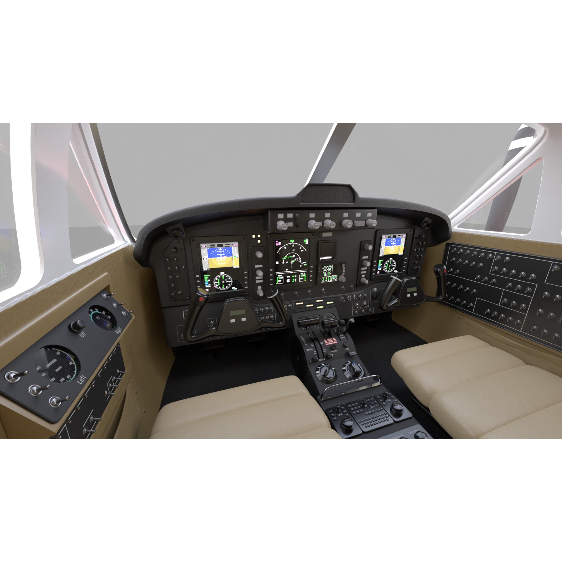 Beechcraft King Air 200 - Game-Ready 3D Model - View 15